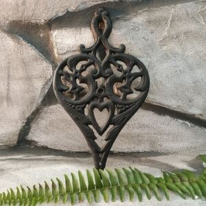 Elegant Black Cast Iron Wall Decor